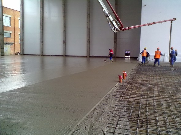 Армированный бетонный пол